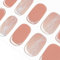 DANNI & TONI Semi Cured Nail Strips,Marble Pattern Soft Self-Adhesive Gel Nail Stickers(Sweer Tea),Shimmer Powder Salon-Quality Gel Nail Polish Strips Manicure Stickers Set 28Pcs