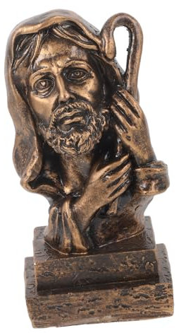 Cabilock Resin Jesus Statue Christliche Skulptur Für Zuhause Kreatives Ornament Für Kirche Und Büro Realistische Büste Aus Kunstharz Dekoratives Für Gläubige