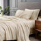 Waterlily 100% Eucalyptus Tencel Lyocell Bedding Set 4 pcs Duvet Cover Fitted Sheet Pillowcases Double King Size Vegan Silk Organic Natural Softer than Bamboo Luxury Bed Linen (Champagne, King)
