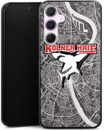 DeinDesign Silikon Hülle kompatibel mit Samsung Galaxy A55 5G Case schwarz Handyhülle Offizielles Lizenzprodukt Kölner Haie Eishockey
