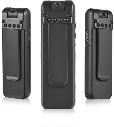 Andoer 1080P Body Camera with Audio and Video Recording Wearable Body Cam Clip-on Mini Camera Camcorder with 180° Rotatable Lens IR Night Vision for Personal Traveling Outdoor Recording