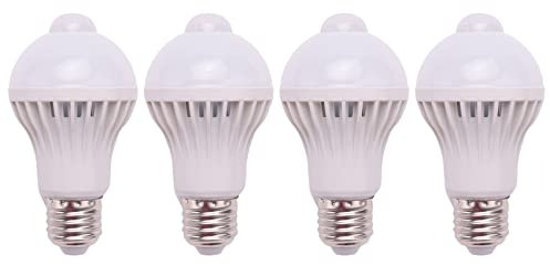 KEALBAUS 4X E27 Led Birne Licht Bewegung Sensor Licht Led Pir Bewegung Sensor Lampe Birne Licht Lampe, 5W