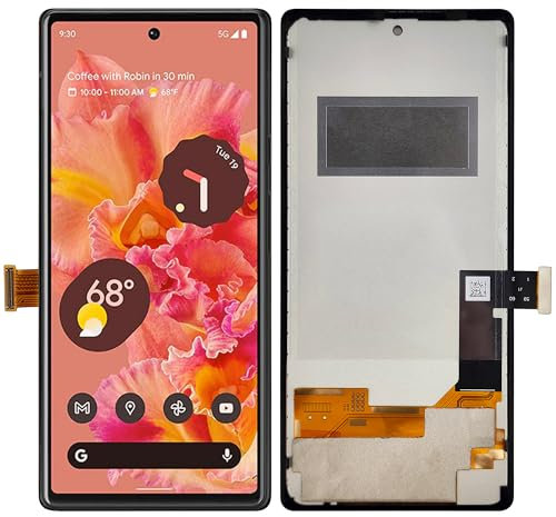 SwarKing 【Keine Fingerprint】 TFT kompatibel mit Google Pixel 6 LCD Display Touch Screen Digitizer (Mit Rahmen) Ersatzteile mit kostenlosen Werkzeugen