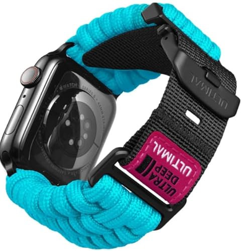 Kompatibel mit Apple Watch Armband Ultra 1/2, Weiches Nylon Sports Band, Atmungsaktiv und Ausgehöhlt für 49mm