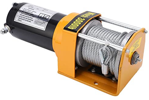 Cabrestante Eléctrico, Cabrestante Portátil para Remolque con Cuerda de 5 Mm X 10 M, Acero Inoxidable de 12 V para ATV UTV Offroad