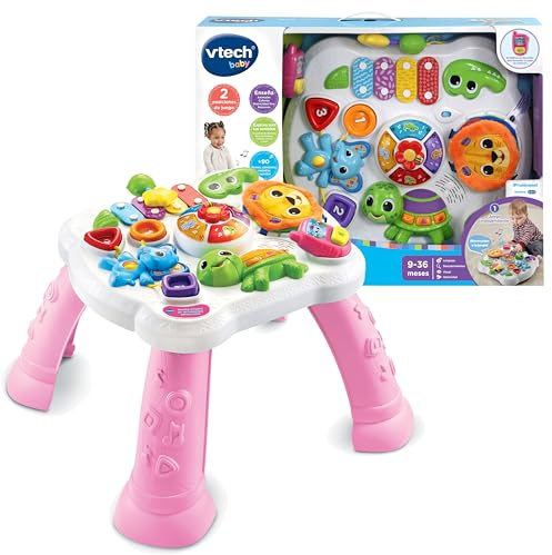 VTech -Baby Table de développement sensorielle pour Enfants, Plusieurs Jeux, Panneau interactif Amovible, activité Musicale et évolutive, Cadeau pour bébés de Plus de 9 Mois, Version ESP
