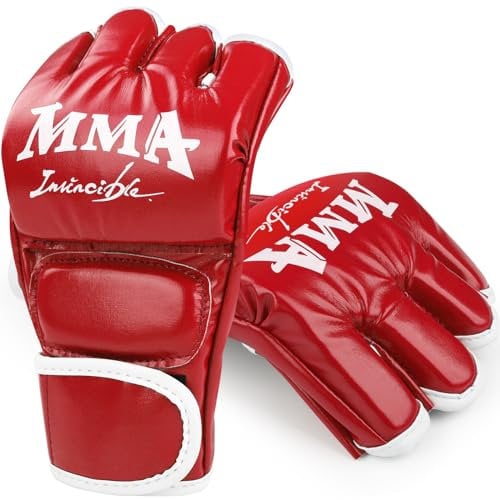Music Boxing Machine, guanti da boxe, guanti da karate, per sparring marziale, per adulti e bambini, MMA Body Combat Taekwondo, colore: rosso