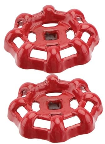BELLIFFY 2 Pz Maniglia della valvola a saracinesca ruota valvole maniglie delle porte incassate tappo rubinetto maniglia del gas parti di chiusura maniglia del tubo dell'acqua ghisa rosso