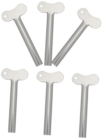 Zahnpastatuben Quetscher aus Eisen, Silber, Robust | Zahnpasta und Haarpflegepaste, Metallclip Form, Kompakt und Tragbar, 6 Stück