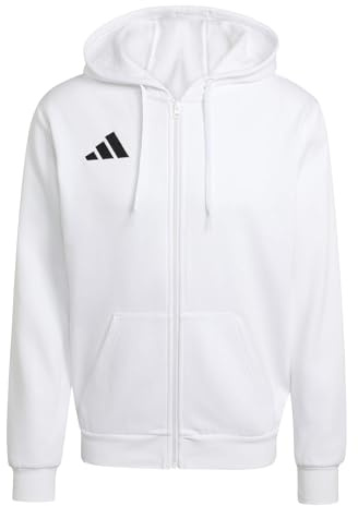 adidas Herren Entrada26 Full Zip Hoodie Sweatshirt, White/Black, 3XL