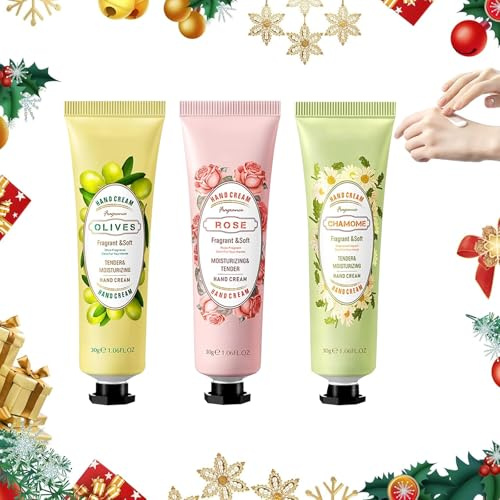 Mini Handcreme Set,Fragrance Hand Creme Set,Mini Handcremes,Handcreme Tube 3 Stück Feuchtigkeitsspendende,Hand Lition Für Trockene