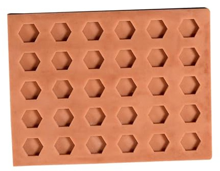 perfeclan Miniatura Mattoni Silicone Modello Modellazione Casa delle Bambole Struttura Calcestruzzo Modello in Leggero Funzionale Strumento Fai da Te, 30 Mattoni Esagonali