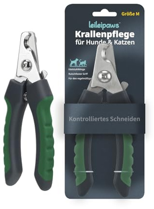 leileipaws krallenschneider für Hunde–krallenschere Hund nagelschere Hund hundenagelknipser krallenzange Hund krallenschere für große Hunde Krallen schneiden Hund sichere krallenpflege L&M (M)