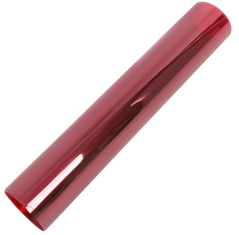 Red Pet Window Decorative Film for Glass and Lights 40cm X 300cm | Studio Color Overlay Sheet, Creative Photography Use, Artistic Enhancement and Color Transformation