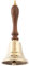 mare-me Tischglocke Handglocke Weihnachtsglocke, 12,5 x Ø 5 cm