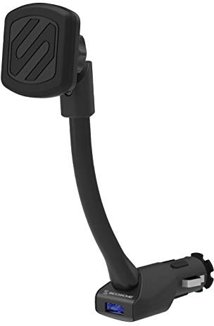Scosche MAG12V MagicMount Magnetic Power Socket Mount with USB Charging Port for Mobile Devices