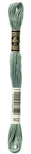 DMC Embroidery Thread, Cotton, # 502 Green