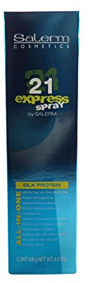 SALERM - Mascarilla sin Aclarado - 21 Express Spray - 190 ml - con Proteína de Seda - Repara el Pelo Dañado - Hidrata el Cabello - con Protector Térmico para el Pelo - Frizz Control