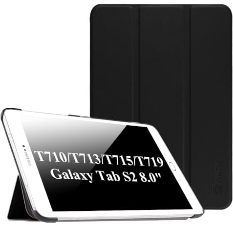 FINTIE Étui Housse pour Samsung Galaxy Tab S2 Tablette 8 T710 / T713/ T715 / T719 - Coque Ultra-Mince et Léger PU Cuir Case Cover avec Fonction Sommeil/Réveil Automatique, Noir