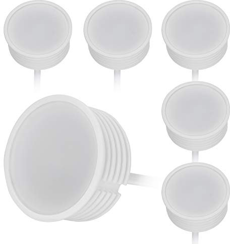 HCFEI 6x LED Modul flach Dimmbar 230V 5W für Einbaustrahler MR16 Warmweiß 3000K Ersatz GU10 Ø 50mm Einbauramen Leuchtmittel