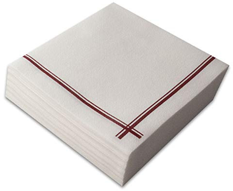 Morigami, Premium-Serviette in Standardgröße, 1/4-Falz, 50 Servietten, Airlaid-Finish, Orla Bordeaux