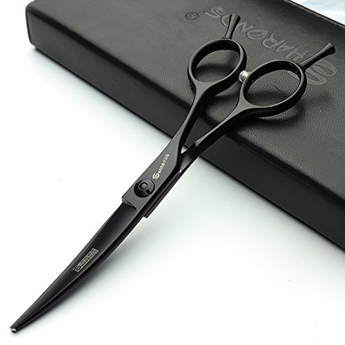 6Zoll Friseur Schere Frisur Studio Salon Schere High-End Friseur Hair Styling Schere Made Gebogenes Design(6 Zoll Flache Schere-A)