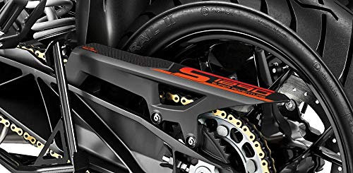 Resin Bike Aufkleber Motorrad Kompatibel Mit KTM 1290 Super Adventure S 2017-2018. Schutz Schwinge Hinten Von Hülle PU Graffi. Aufkleber 3D mit Harz Beschichtet - Schwarz