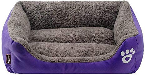 Mooyii Hundebett Hundekissen Tierbett Katzenbett Hundekorb Schlafplatz Größen S-XXXL (Lila,S)