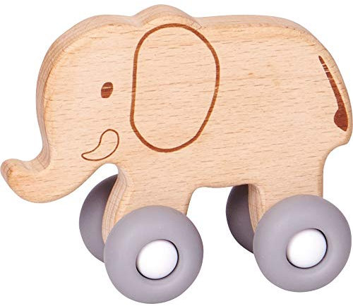 Die Spiegelburg 15822 Schiebe-Elefant aus Holz BabyGlück
