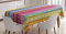ABAKUHAUS Gestreift Tischdecke, 90er Jahre Retro Kunst Ethno, Für den Inn und Outdoor Bereich geeignet Waschbar Druck Klar Kein Verblassen, 140 x 200 cm, Fern Grün Rosa
