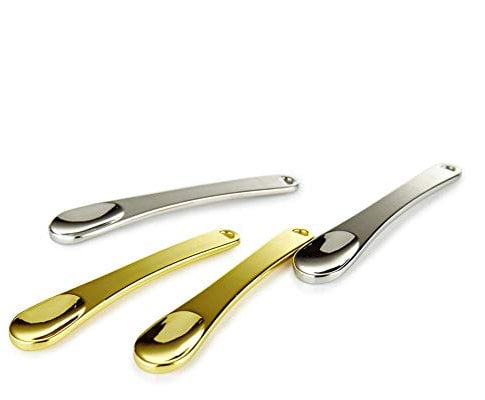4 Pack Metal Makeup Spatula, Mini Spoon, Beauty Scoop for Facial Cosmetic, Face Mask (Silver & Gold)