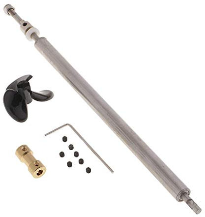 Tenlacum Metall-Antriebswelle, 200 mm, Kardangelenk, 3-Blatt-Propeller, Hülse für RC-Schiffe, Boote, Ersatzteile – für Motorwelle, 8 x 8 x 200 mm (8 x 8 x 200 mm, für 2,3 mm Motorwelle)