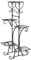 Europäischer Stil Metall Blumenpflanzentopf,Blumenregal Pflanzenregal Display-Ständer 5 Schicht Blumentopf Rack für Balkon Wohnzimmer Restaurant Hotel Büro Garten Terrasse Schwarz Einheitsgröße