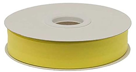 20m Schrägband Polycotton unifarben 20mm breit gefalzt Einfassband Farbwahl, Farbe:gelb
