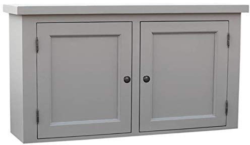 Casa Padrino Landhausstil Küchenhängeschrank Grau 120 x 31 x H. 65 cm - Landhausstil Küchenschrank mit 2 Türen