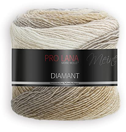 Pro Lana Diamant Farbe 88, Wolle mit Farbverlauf, 1 Knäuel = 1 Schal, 150g, 525m