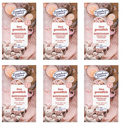 6er Pack Dresdner Essenz Pflegebad Sooo gemütlich 6 x 60 g Badezusatz vegan