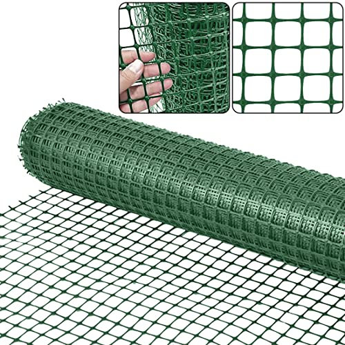 Garden Fence Barrier Fencing for Dogs,1x10m Snow Fence Plastic Mesh Fencing Roll[Heavy Duty] Safety Temporary Fencing,Garden Mesh Border Fence Reusable for Yard Vegetable Poultry Rabbit Chicken-Green