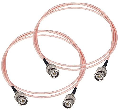 Boobrie Cable BNC Macho a BNC Macho 1Metro RG316 50ohms Cable de Conector BNC Macho a BNC Macho Cable HD-SDI para Señales de Video CCTV DVR Cámara Escáneres de Antena Radioaficionado Portátile