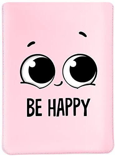 MAYCARI 13-14 Inch Shock Resistant Laptop Sleeve Bag, Cute Be Happy Painting Laptop Sleeve Compatible with 13-Inch to 14-Inch Laptop/MacBook Pro/MacBook Pro