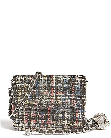 GUESS Femme Porte-Cartes Tweed Noir