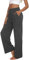 VIGVAN Jogginghose Damen Yogahose Weites Bein Freizeithose Trainingshose Sporthose Aktive Freizeit Gerades Bein Kordelzug Lose Lounge Pants mit Taschen (B-Dunkelgrau, XL)