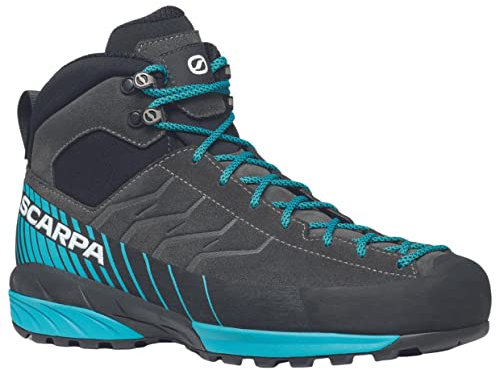 Scarpa Mescalito Mid GTX Wanderstiefel für Herren, Blau (Shark Azure), 46 EU