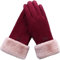 lifwimner Winterhandschuhe Damen Warm Touchscreen Winddicht mit Fleece Gefütterte Winter Handschuhe für Kaltes Wetter (Rot)
