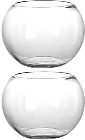 YARNOW Bowl Glaskugel 2 Stücke Blasenvase Fischschale Terrarium Schüssel Für Wohnkultur 15 cm Goldfish Bowl Goldfischglas