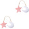Beavorty Wanddekoration Woodsy Decor Kinderzimmerdeko Stern Mond Babymobile Wandbehang Deko Decke Mobile Ornament Mondstern Hängeornament Krippe Hängeornament Handy Anhänger 2St