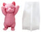 Xidmold Moule en silicone 3D pour chat - Grand chat - En silicone - Pour décoration de gâteau, chocolat, savon, plâtre, cire de soja, artisanat (B)