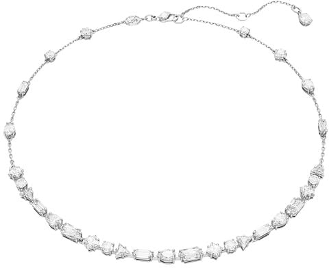 Swarovski Mesmera Halskette, Rhodinierte Damenhalskette mit Strahlenden Swarovski Kristallen