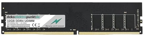 dekoelektropunktde 32GB RAM Speicher passend für Aquado Silent PC Competence i7-CAD-SSD v0318, DDR4 UDIMM
