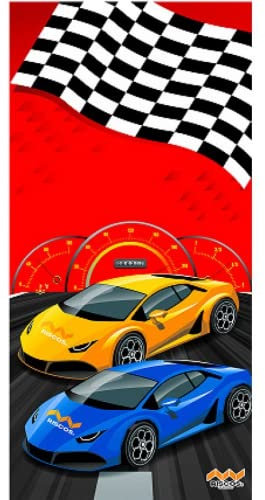 Spierman Strandtuch Kinder Schwimmbadetuch Für Kinder Superheld Geschenk Für Jungen,Car Strandtuch 70 X 140 cm,Strandlaken - Badelaken (D,100x200cm)